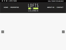 Tablet Screenshot of loftsofcolumbia.com